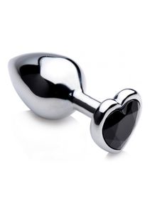 BS Black Heart Gem Anal Plug - Medium