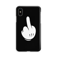 Middle finger black: iPhone Xs Volledig Geprint Hoesje - thumbnail