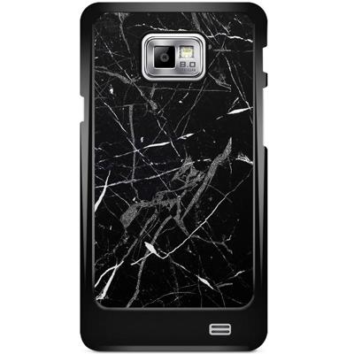 Samsung Galaxy S2 hoesje - Marmer zwart