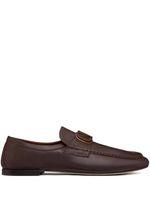 Valentino Garavani mocassins Vlogo Signature en cuir - Marron - thumbnail