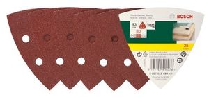 Bosch Accessories 2607019489 Deltaschuurpapier Met klittenband, Geperforeerd Korrelgrootte (num) 80 Hoekmaat 93 mm 25 stuk(s)