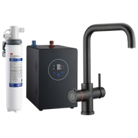 Multi-Tap 3in1 Kokend Water Kraan Mat Zwart - Haaks