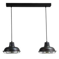 Masterlight Industrie eettafellamp Industria 2x26 2-lichts rooster gunmetal 2045-30-06-S-C-70-2