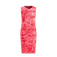 WE Fashion tie-dye maxi jurk rood/roze