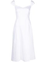 Reformation robe Bridgton en lin - Blanc