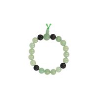 Edelsteen Armband Groene Aventurijn Powerbead met Lavasteen - thumbnail