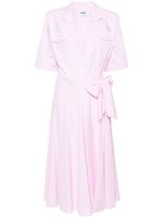 MSGM robe en coton à rayures - Rose - thumbnail