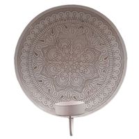 Ronde Metalen Muurdecoratie Mandala (Blush)