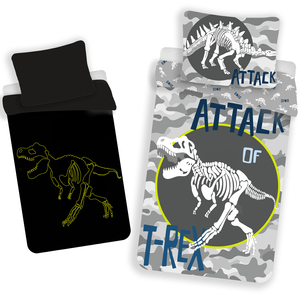 T-Rex Dekbedovertrek Glow in the Dark