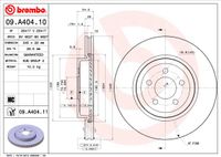 Remschijf BREMBO, Remschijftype: Binnen geventileerd, u.a. für Chrysler, Lancia, Dodge - thumbnail