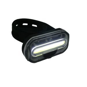 1x Fietskoplamp / batterij voorlicht / fietsverlichting COB LED met bevestigingsband