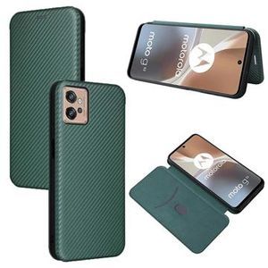 Motorola Moto G32 Flip Case - Koolstofvezel - Groen