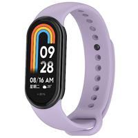 By Qubix - Siliconen bandje - Lichtpaars - Compatible met Xiaomi Smart Band 8 & 9 - Compatible Xiaomi bandje