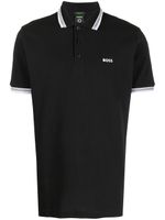 BOSS polo à logo brodé - Noir