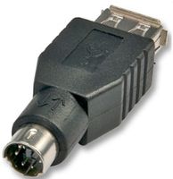 LINDY USB / PS/2 Toetsenbord/muis Adapter [1x USB 2.0 bus A - 1x PS/2-stekker] Zwart - thumbnail