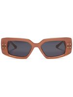 VALENTINO GARAVANI EYEWEAR lunettes de soleil à ornements Rockstud - Marron - thumbnail