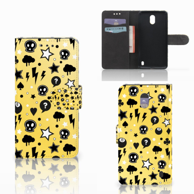 Telefoonhoesje met Naam Nokia 2 Punk Geel Telefoonhoesje met Naam Nokia 2 Punk Geel