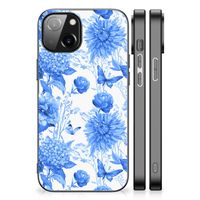 Bloemen Hoesje voor Apple iPhone 14 Flowers Blue