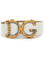 Dolce & Gabbana ceinture à boucle logo - Blanc