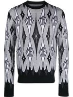 AMIRI argyle ribbed wool jumper - Noir - thumbnail