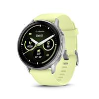 Garmin Venu 4, 45mm, Premium smartwatch met GPS, AMOLED-touchscreen, LED-zaklamp, Geavanceerde gezondheids- en fitnessfuncties, Tot 10 dagen batterijduur, Silver/Citron