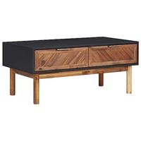 vidaXL Massief Acaciahouten Salontafel Meubel Tafel Koffietafel Woonkamertafel Wandtafel Bijzettafel Consoletafel Console Tafeltje MDF