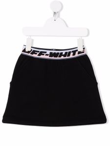 Off-White Kids minijupe à logo brodé - Noir