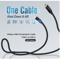 USB4/Thunderbolt3 Cable, 40G, o.5meter, Type C to Type C