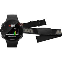 Garmin Forerunner 45S Zwart + Garmin HRM-DUAL Hartslagmeter Borstband Zwart