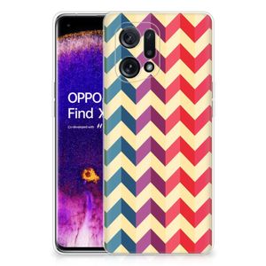 OPPO Find X5 TPU bumper Zigzag Multi Color