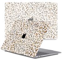 Lunso MacBook Air 13 inch (2018-2019) cover hoes - case - Leopard Rose Gold - thumbnail