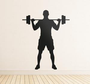 Muursticker Gewichtheffen Fitness