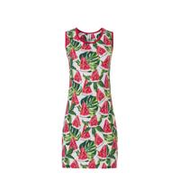 Rebelle nachthemd met all over print rood/groen/wit