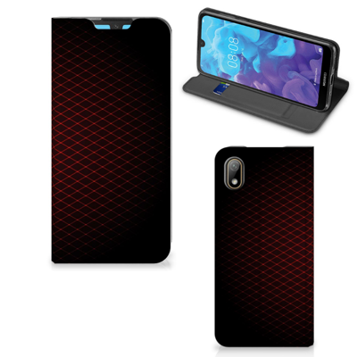 Huawei Y5 (2019) Hoesje met Magneet Geruit Rood Huawei Y5 (2019) Hoesje met Magneet Geruit Rood