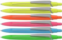 Schneider 131986 Reco Neon Edition balpen (van gerecycled kunststof, bekroond met de blauwe engel, schrijfkleur: blauw) neon gesorteerd, 6 stuks