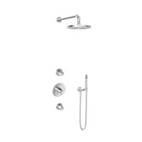 Hotbath Get together IBS2R Regendoucheset inbouw - 35cm wandarm - 25cm ronde hoofddouche - staafhanddouche - chroom IBS2RCR4