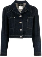 CHANEL Pre-Owned veste en jean crop à boutons Mademoiselle (1996) - Bleu