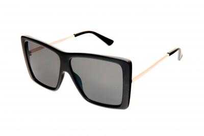 Kost zonnebril dames rechthoekig zwart/goud (20 013)