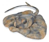 Wild Republic knuffel pijlstaartrog junior 38 cm pluche grijs