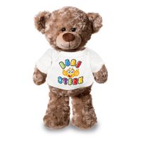 Beterschap teddybeer voor kind - beresterk - 24 cm - beterschap/cadeau knuffelbeer - thumbnail