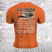 Grappig jargon Retro vintage Casual Street Style Voor heren 3D-afdrukken T-shirt Straat Buitensporten Casual T-shirt Geel Oranje Korte mouw Strakke ronde hals Overhemd Lente zomer Kleding S M L XL Lightinthebox