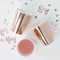 Bekertjes roségoud (8st) Pick & Mix Rose Gold Ginger Ray