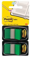 Post-it index standaard, ft 24,4 x 43,2 mm, houder met 2 x 50 tabs, groen - thumbnail