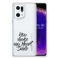 OPPO Find X5 Pro Siliconen hoesje met naam Heart Smile - thumbnail