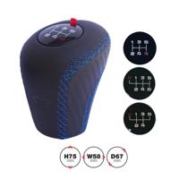 Simoni Racing Pookknop Slick - Zwart Leder SRSLKB