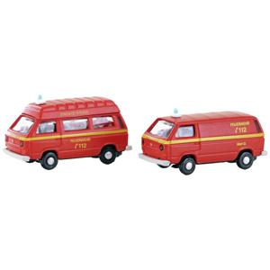 Minis by Lemke LC4342 N Auto Volkswagen T3 set van 2 Duitse brandweerwagens