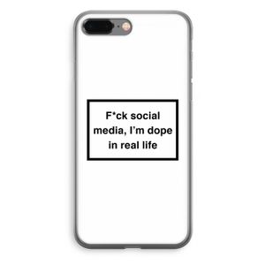 I'm dope: iPhone 8 Plus Transparant Hoesje