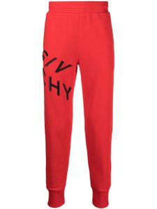 Givenchy pantalon de jogging à logo brodé - Rouge