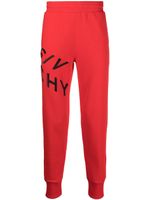 Givenchy pantalon de jogging à logo brodé - Rouge - thumbnail