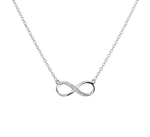 TFT Zilveren Ketting Infinity Zirkonia 1,2 mm x 36+4 cm